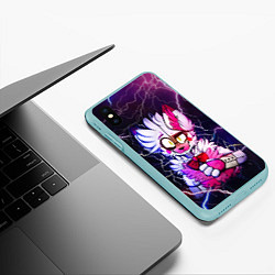 Чехол iPhone XS Max матовый Foxy Five Nights at Freddys, цвет: 3D-мятный — фото 2