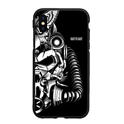 Чехол iPhone XS Max матовый Power ArmorFallout, цвет: 3D-черный