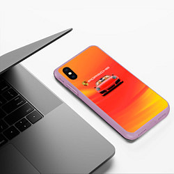 Чехол iPhone XS Max матовый Porsche porsche, цвет: 3D-сиреневый — фото 2