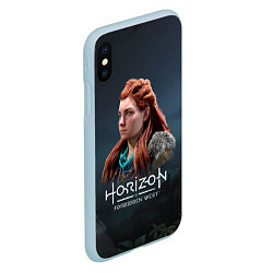 Чехол iPhone XS Max матовый Элой Aloy Horizon Forbidden West, цвет: 3D-голубой — фото 2