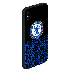 Чехол iPhone XS Max матовый Chelsea челси паттерн, цвет: 3D-черный — фото 2