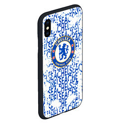 Чехол iPhone XS Max матовый Chelsea football, цвет: 3D-черный — фото 2