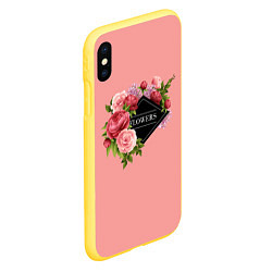 Чехол iPhone XS Max матовый Flower street, цвет: 3D-желтый — фото 2