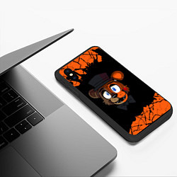 Чехол iPhone XS Max матовый FNAF - ФРЕДДИ Краска, цвет: 3D-черный — фото 2