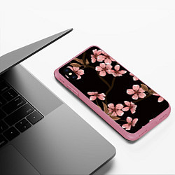 Чехол iPhone XS Max матовый Начало весны, цвет: 3D-малиновый — фото 2