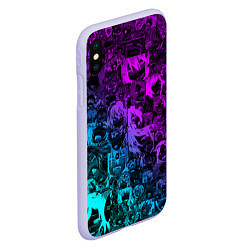 Чехол iPhone XS Max матовый AHEGAO NEON GIRL НЕОНОВЫЙ АХЕГАО, цвет: 3D-светло-сиреневый — фото 2