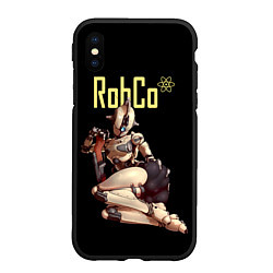 Чехол iPhone XS Max матовый Fallout - RobCo, цвет: 3D-черный