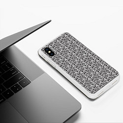 Чехол iPhone XS Max матовый Надпись Бла Бла, цвет: 3D-белый — фото 2