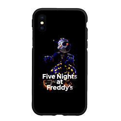 Чехол iPhone XS Max матовый Five Nights at Freddys: Security Breach воспитател, цвет: 3D-черный