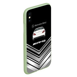 Чехол iPhone XS Max матовый MercedesAMG gt, цвет: 3D-салатовый — фото 2