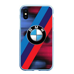 Чехол iPhone XS Max матовый BMW Luxury, цвет: 3D-голубой