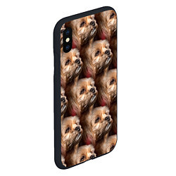 Чехол iPhone XS Max матовый Мордочка песика, цвет: 3D-черный — фото 2