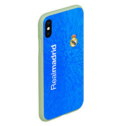 Чехол iPhone XS Max матовый Реал мадрид real madrid abstraction, цвет: 3D-салатовый — фото 2