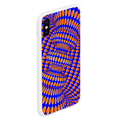 Чехол iPhone XS Max матовый Оптическая Иллюзия Движение Карусели, цвет: 3D-белый — фото 2