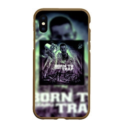 Чехол iPhone XS Max матовый Born To Trap Kizaru Альбом Кизару, цвет: 3D-коричневый