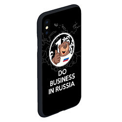 Чехол iPhone XS Max матовый Do business in Russia, цвет: 3D-черный — фото 2