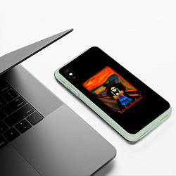 Чехол iPhone XS Max матовый Эдвард Мунк Крик Брука, цвет: 3D-салатовый — фото 2