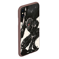 Чехол iPhone XS Max матовый Guts Berserk art, цвет: 3D-коричневый — фото 2