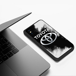 Чехол iPhone XS Max матовый ТОЙОТА Краска, цвет: 3D-черный — фото 2