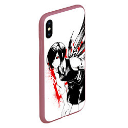 Чехол iPhone XS Max матовый ТОУКА TOKYO GHOUL, цвет: 3D-малиновый — фото 2