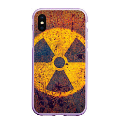 Чехол iPhone XS Max матовый Радиактивно!, цвет: 3D-сиреневый