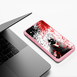 Чехол iPhone XS Max матовый Канеки Кен Брызги Краски Токийский Гуль, цвет: 3D-баблгам — фото 2