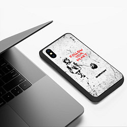 Чехол iPhone XS Max матовый BANKSY БЭНКСИ следуй за своим сердцем, цвет: 3D-черный — фото 2