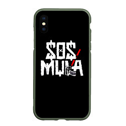 Чехол iPhone XS Max матовый ZillaKami x SosMula City Morgue, цвет: 3D-темно-зеленый