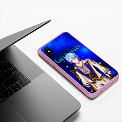 Чехол iPhone XS Max матовый Камисато Аято Kamisato Ayato, цвет: 3D-розовый — фото 2