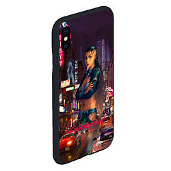 Чехол iPhone XS Max матовый Vi Cyberpunk2077, цвет: 3D-черный — фото 2