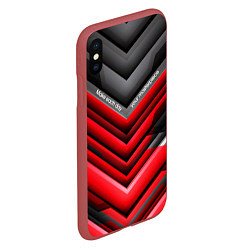 Чехол iPhone XS Max матовый Make each day your masterpiece - Делайте каждый де, цвет: 3D-красный — фото 2