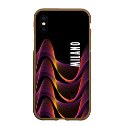 Чехол iPhone XS Max матовый Fashion pattern Neon Milano, цвет: 3D-коричневый