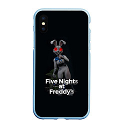 Чехол iPhone XS Max матовый Five Nights at Freddys: Security Breach - кролик В, цвет: 3D-голубой