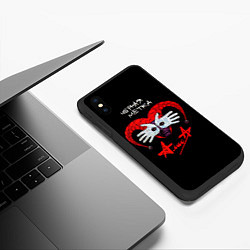 Чехол iPhone XS Max матовый АЛИСА Чёрная Метка, цвет: 3D-черный — фото 2