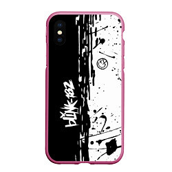 Чехол iPhone XS Max матовый Blink 182 БРЫЗГИ, цвет: 3D-малиновый