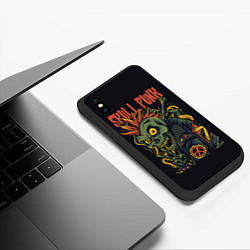 Чехол iPhone XS Max матовый SKULL PUNK Панк, цвет: 3D-черный — фото 2