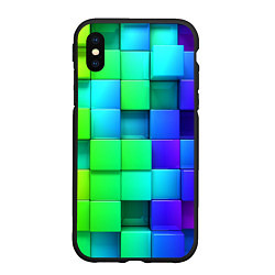 Чехол iPhone XS Max матовый Color geometrics pattern Vanguard, цвет: 3D-черный