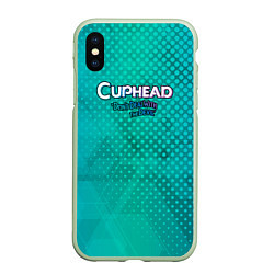 Чехол iPhone XS Max матовый Cuphead, цвет: 3D-салатовый