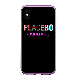 Чехол iPhone XS Max матовый Placebo Never Let Me Go, цвет: 3D-фиолетовый