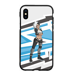 Чехол iPhone XS Max матовый Cyberpunk Girl, цвет: 3D-черный