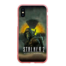 Чехол iPhone XS Max матовый S T A L K E R 2 Heart of Chernobyl Сталкер 2 Сердц, цвет: 3D-баблгам