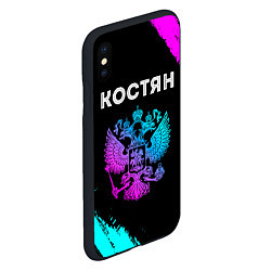 Чехол iPhone XS Max матовый Костян Россия, цвет: 3D-черный — фото 2