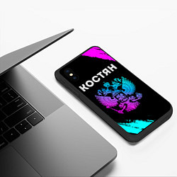 Чехол iPhone XS Max матовый Костян Россия, цвет: 3D-черный — фото 2