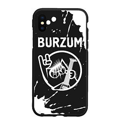 Чехол iPhone XS Max матовый Burzum КОТ Краска, цвет: 3D-черный