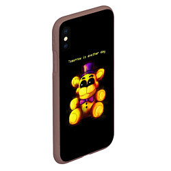 Чехол iPhone XS Max матовый Five Nights at Freddys - мишка, цвет: 3D-коричневый — фото 2