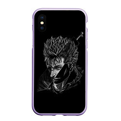 Чехол iPhone XS Max матовый BERSERK БЕРСЕРК МЕЧ, цвет: 3D-светло-сиреневый