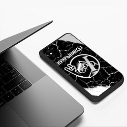 Чехол iPhone XS Max матовый Кукрыниксы - КОТ - Краски, цвет: 3D-черный — фото 2