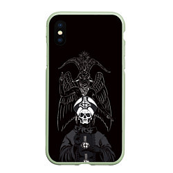 Чехол iPhone XS Max матовый Ghost Papa Emeritus, цвет: 3D-салатовый