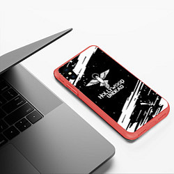 Чехол iPhone XS Max матовый Hollywood undead logo, цвет: 3D-красный — фото 2