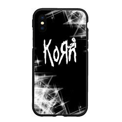 Чехол iPhone XS Max матовый Korn КоРн, цвет: 3D-черный